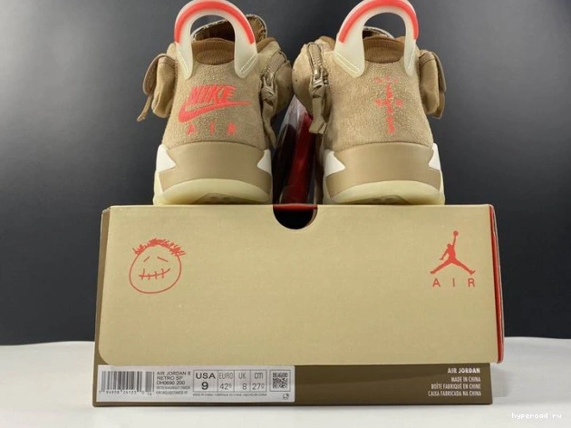 Travis Scott Khaki Air 6 Retro Jordan DH0690-200 British 1003